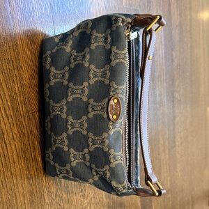 CELINE Paris Macadam Canvas Hand Bag Blue